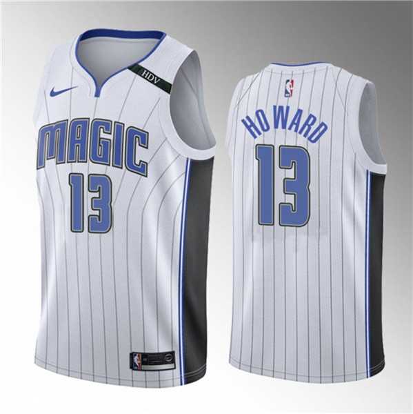 Mens Orlando Magic #13 Jett Howard White 2023 Draft Icon Edition Stitched Basketball Jersey->orlando magic->NBA Jersey